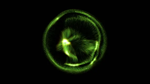 Green spherical emission 스톡 동영상 52580651