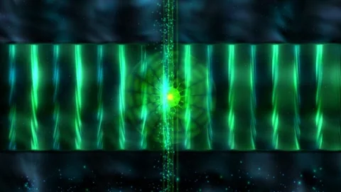 Green Spider Wheel Web Under Water Animation Background Stock Footage 274372564