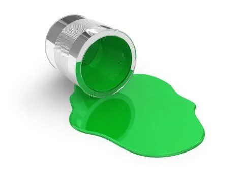 Green spilled paint Stock Illustration