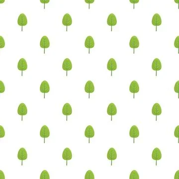 Green spinach leaves flat seamless pattern background イラスト素材