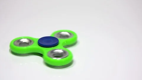 Green spinner spinning on a white background. Stock Footage 77732458