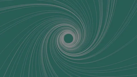 Green spinning spiral made up of thin lines in a clockwise pattern Stock Footage 251943058