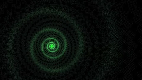 Green Spiral Cyber Matrix Grid VJ Background Stock-Footage 336926236