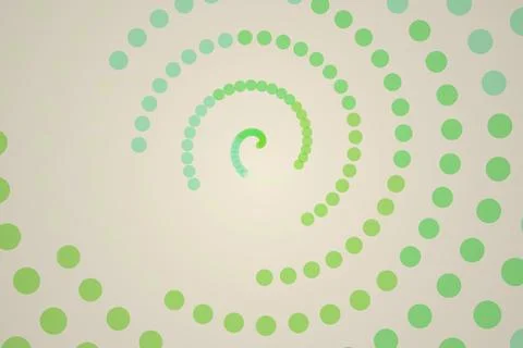 Green spiral dots pattern with abstract design Stock Photos