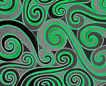Green spiral Stock Illustration