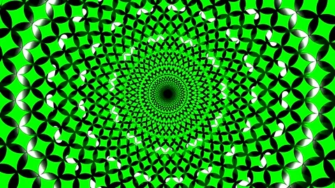Green spiral pattern with unique shapes and designs in abstract art scene 스톡 동영상 332846607