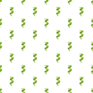 Green spiral ribbon pattern seamless repeating background Ilustración de archivo