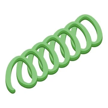 Green spiral shape twisting and turning in an abstract design Stock Illustration