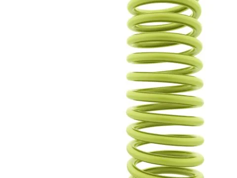 Green spiral string concept on white Stock Illustration