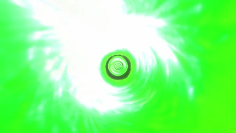 Green Spiral Tunnel VJ Loop Stock Footage 329983601