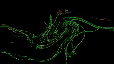 Green spiral waves on a black background Stock Footage 126024191