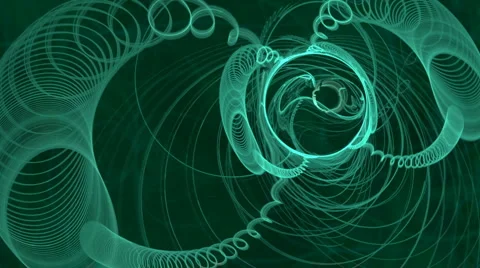 Green spirals seamless looping bg d6183 L Stock Footage 3961334