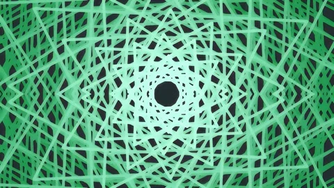 Green Spirograph Mandala With Hypnotic Rotating Sacred Geometry Stock Footage 343588967