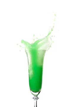 Green splash 写真素材