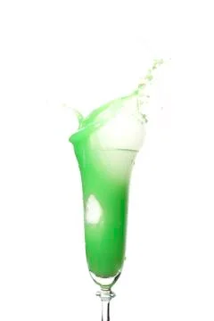 Green splash 写真素材
