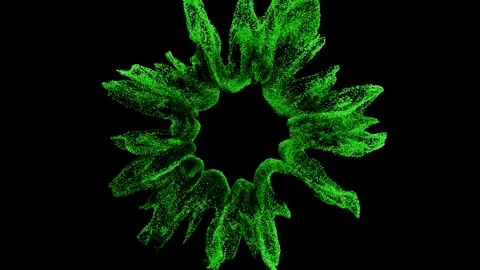 Green splash of shiny particles 스톡 동영상 263300081