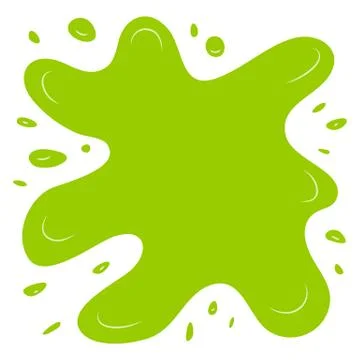 Green splash on a white background Stock Illustration