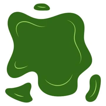 Green splash on a white background Stock Illustration