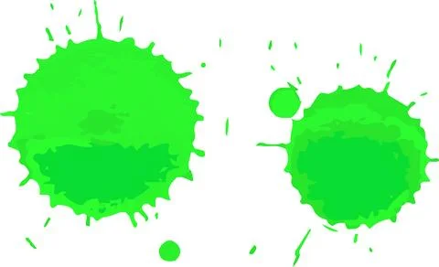 Green splashes hand made tracing for holiday design Stock Photos