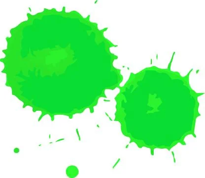 Green splashes hand made tracing for holiday design Stock Photos