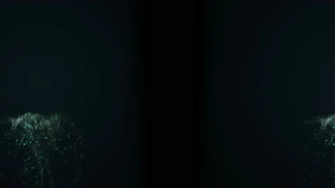 Green splashes moving on two sides of the black background. Stock Footage 131161016