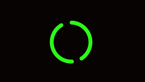Green Split Arc Circular Loading or Dual Arc Loading Spinner Animation Stock Footage 321498849