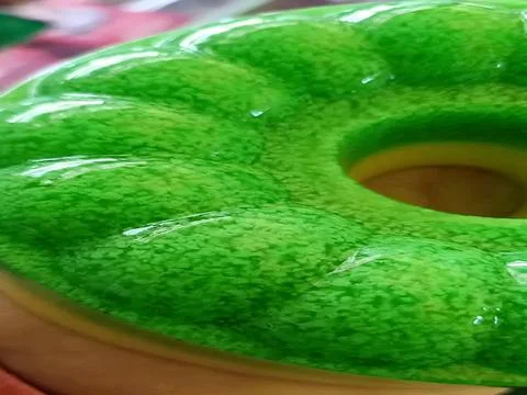 Green Sponge Cake Stock Photos