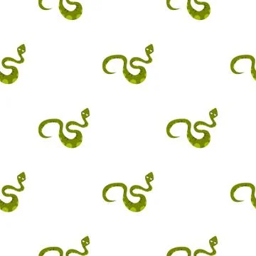 Green spotted snake pattern flat Stockillustratie