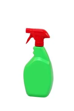Green spray bottle Stock Photos