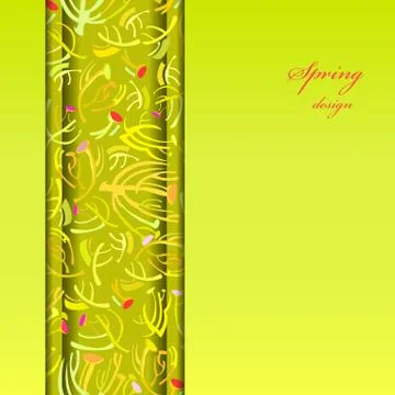 Green sprig background. Stock Illustration