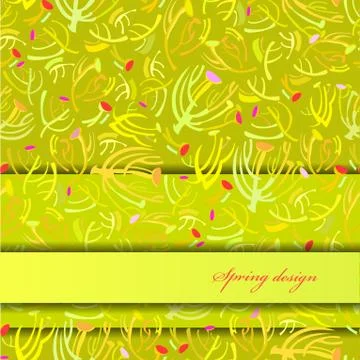Green sprig background. Stock Illustration