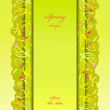 Green sprig background. Stock Illustration