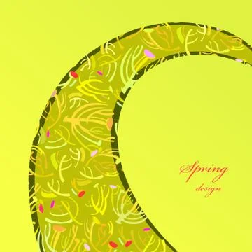 Green sprig background. Stock Illustration