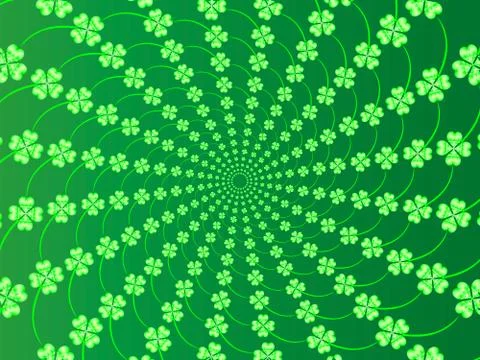 Green spring background with fresh leaves of clover to the day St Patrick Stock Illustration