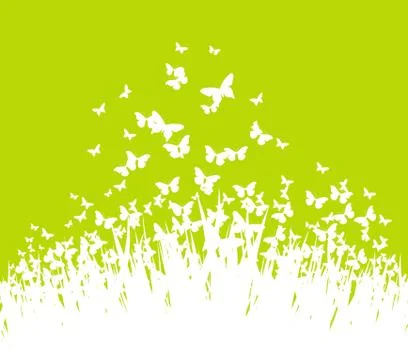 Green spring background Illustrazione stock