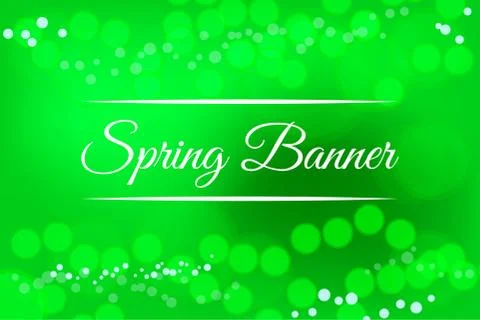 Green spring banner Stock Illustration