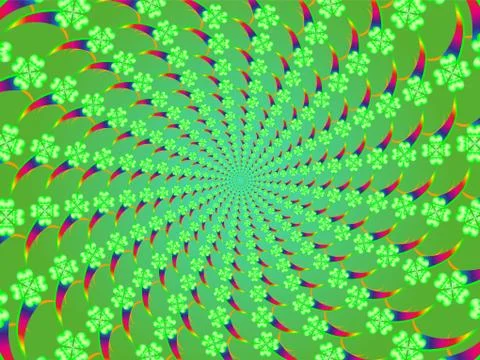 Green spring St. Patricks day background. Clover backdrop Stock Illustration