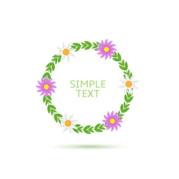 Green spring wreath Illustrazione stock