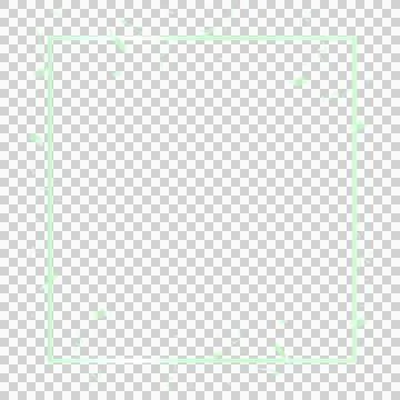 Green square border transparent background for party, New Year, birthday Stock Illustration