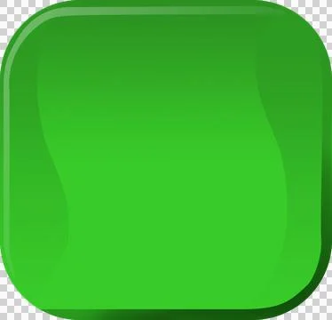 Green square button icon Illustrazione stock