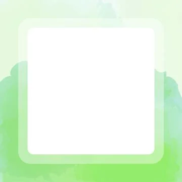 Green square frame colorful water color for banner blank, green banner frame  Illustrazione stock