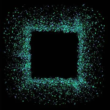Green Square Frame Green Square Frame Isolated on Black Background Copyrig... Stock Photos