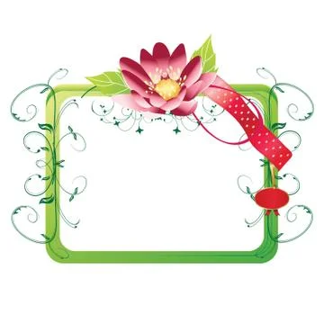 Green square frame Stock Illustration