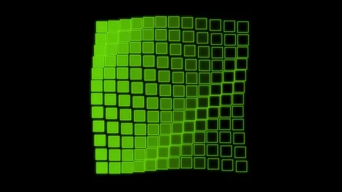 Green square grid waving in flowing motion against black background abstrac.. Stock Footage 342549753