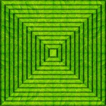 Green square maze Stock Illustration