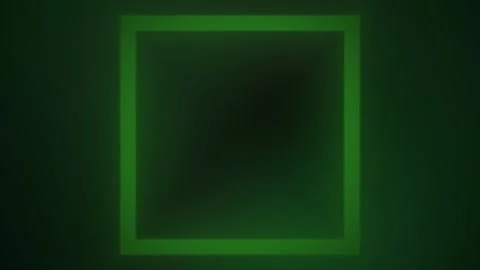 Green Square Outline on Dark Background. Stock Footage 337477719