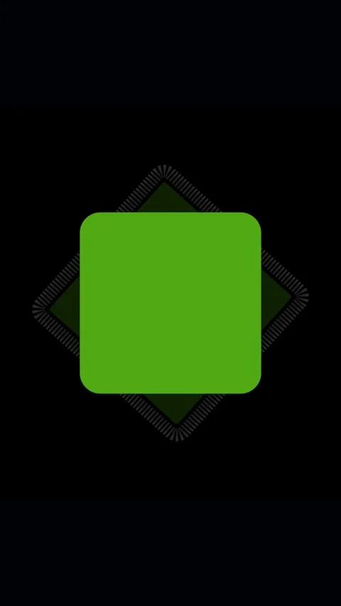 Green square overlay on diamond shape with zipper pattern on black backgrou.. 스톡 동영상 337459700