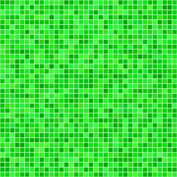 Green square pixel mosaic background Stock Illustration