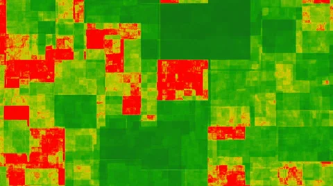 Green square planes and red noise psychedelic abstract loop 2 Stock Footage 34925520