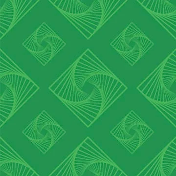 Green Square Seamless Pattern. Geometric Texture. Ornamental Template Illustrazione stock